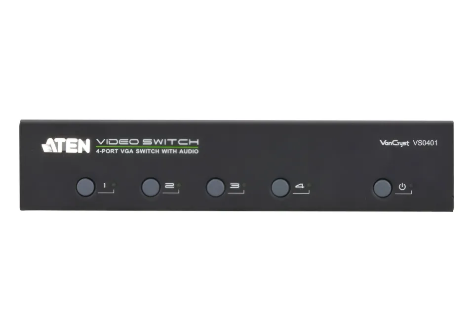 ATEN VS0401-AT-G 4 PORT VGA Switch with Audio W/EU ADP