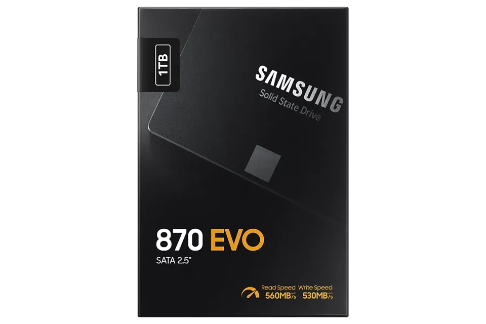 SAMSUNG 870 EVO 1TB SSD 2.5in 7mm SATA3 6GB/s V-NAND 3bit MLC (čtení max. 560MB/s, zápis max. 530MB/s, záruka omezena na 600 TBW)