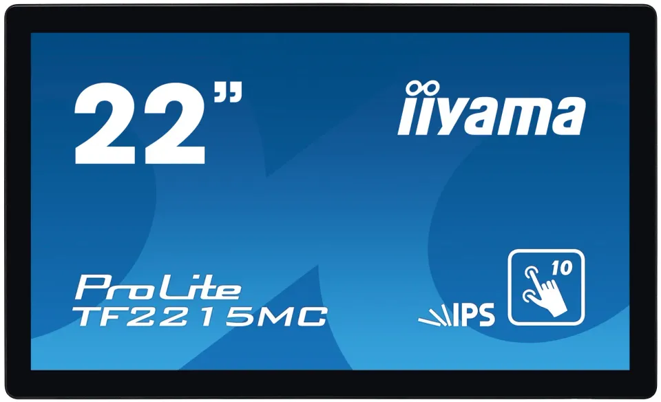 22" iiyama TF2215MC-B2: IPS, FullHD, capacitive, 10P, 350cd/m2, VGA, DP, HDMi, černý