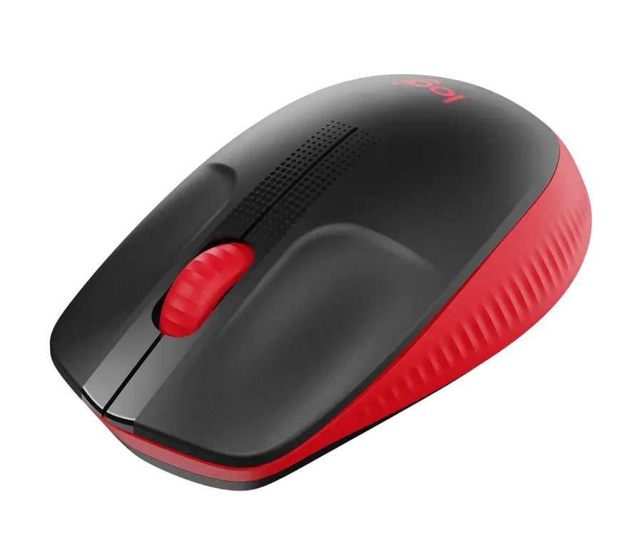 Logitech Wireless Mouse M190 Full-Size, red