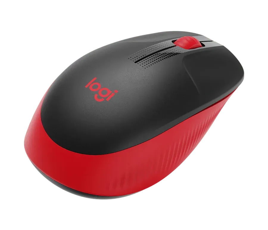 Logitech Wireless Mouse M190 Full-Size, red