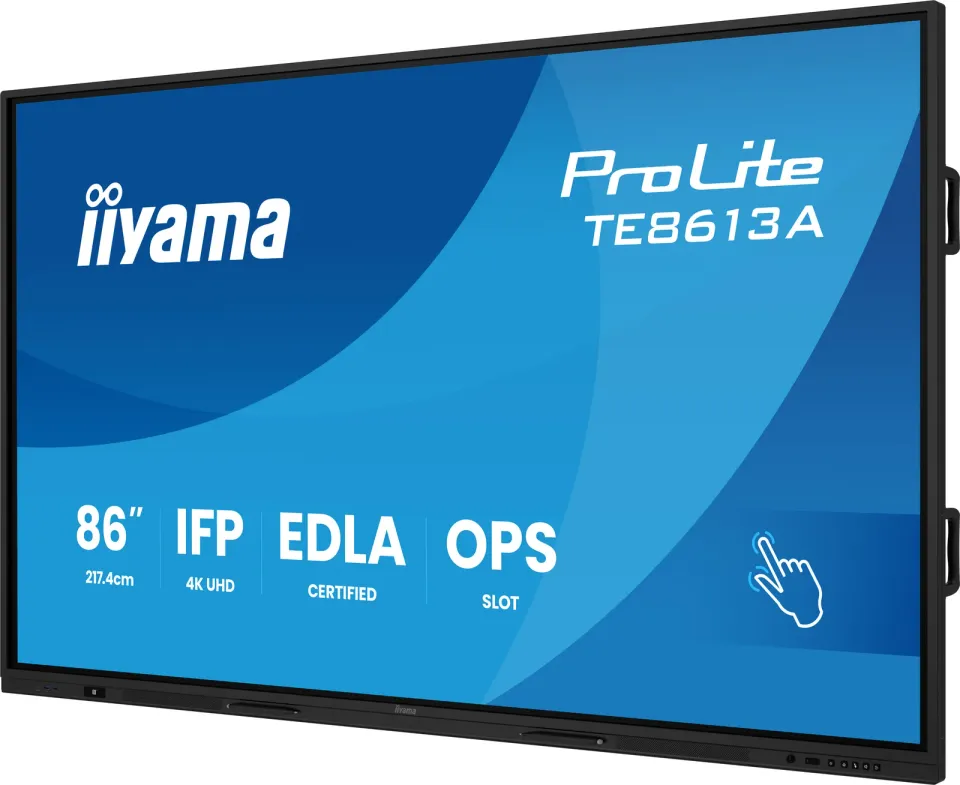 86" iiyama TE8613A-B2AG:IPS,4K,40P,USB-C,EDLA
