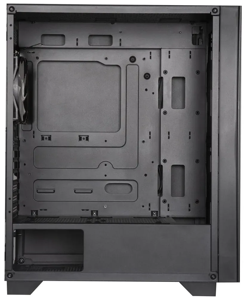 BitFenix skříň Flow FRGB/ ATX / 4x 120mm FRGB fan / 2x USB 3.0 / tvrzené sklo / černá
