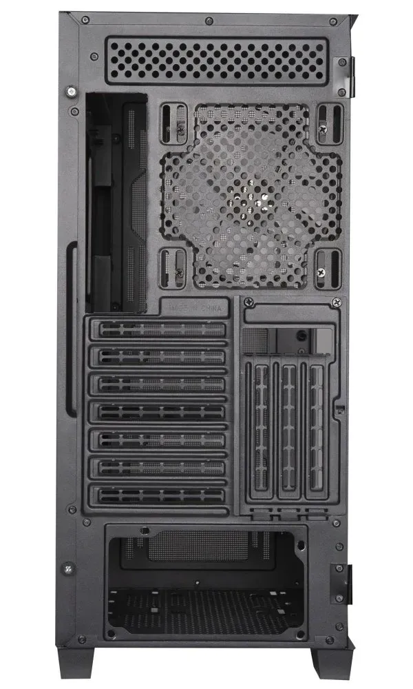 BitFenix skříň Flow FRGB/ ATX / 4x 120mm FRGB fan / 2x USB 3.0 / tvrzené sklo / černá