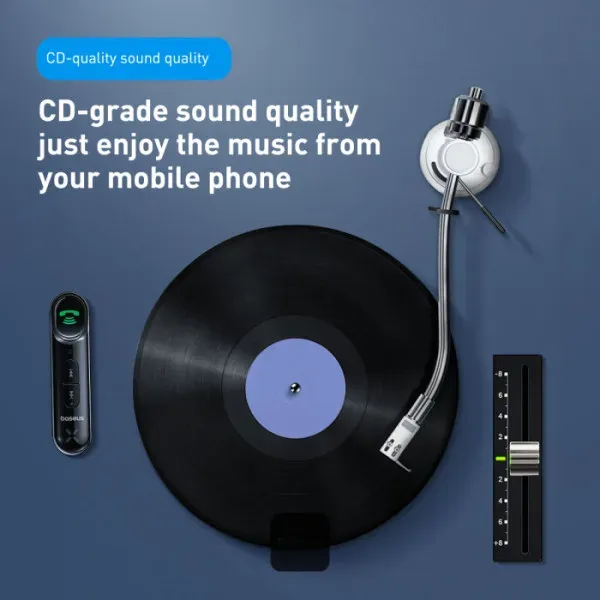 Baseus bluetoooth audio adaptér Qiyin černý