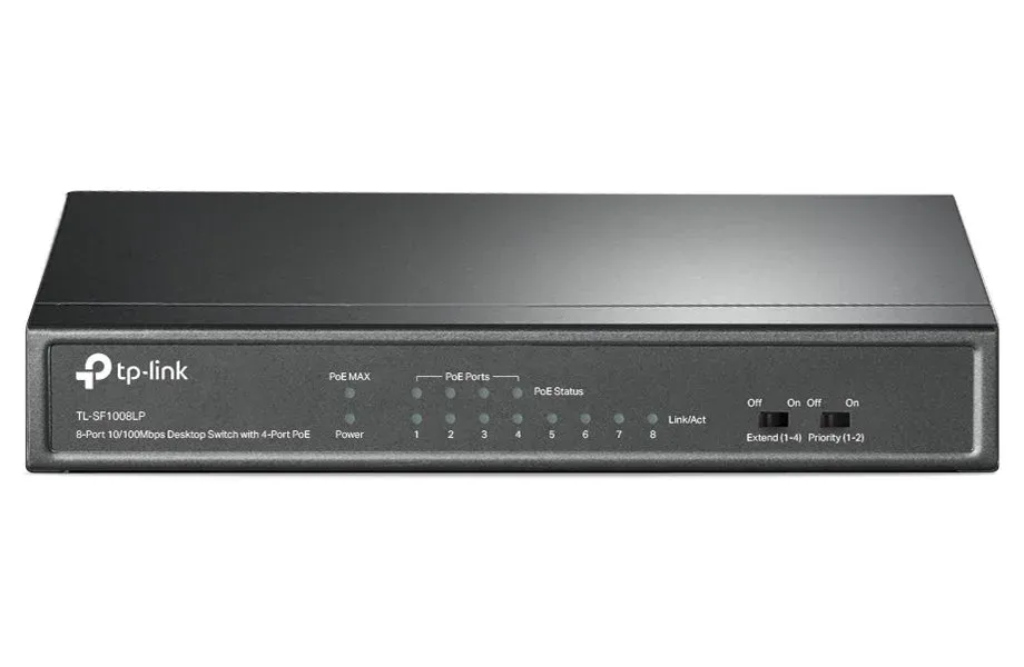 TP-LINK TL-SF1008LP 8-Port 10/100Mbps Desktop Switch with 4-Port PoE