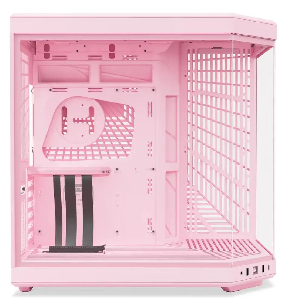 HYTE skříň Y70 Strawberry Milk / levé a přední sklo / Riser PCIe 4.0 / bez zdroje / 1x USB-C / 2x USB-A