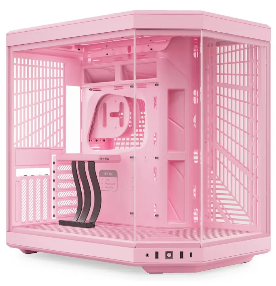 HYTE skříň Y70 Strawberry Milk / levé a přední sklo / Riser PCIe 4.0 / bez zdroje / 1x USB-C / 2x USB-A