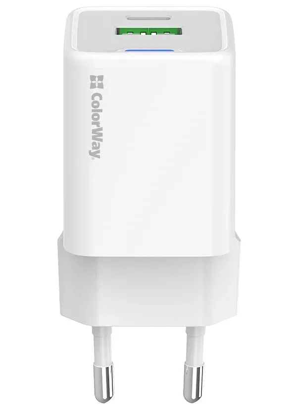 COLORWAY 1x USB-C/ síťová nabíječka/ GaN/ PD/ PPS/ QC/ 35W/ Bílá