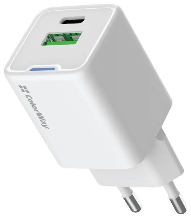 COLORWAY 1x USB-C/ síťová nabíječka/ GaN/ PD/ PPS/ QC/ 35W/ Bílá