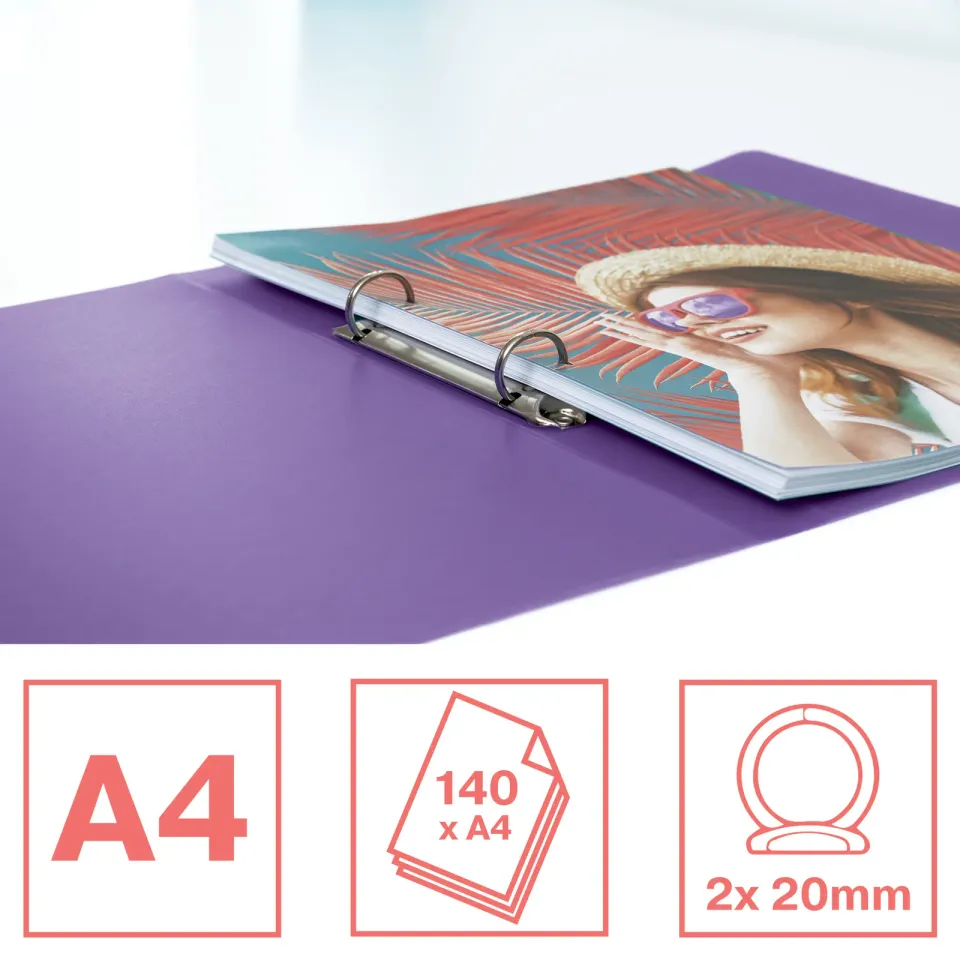 Esselte desky s 2kroužkovým mechanismem Colour'Breeze, levandulová