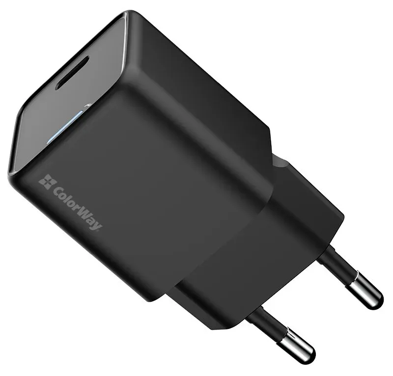 COLORWAY 1x USB-C/ síťová nabíječka/ GaN/ PD/ PPS/ 25W/ Černá