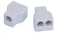 Dvojspojka RJ11, 1x6p4c/2x6p4c - telefonní