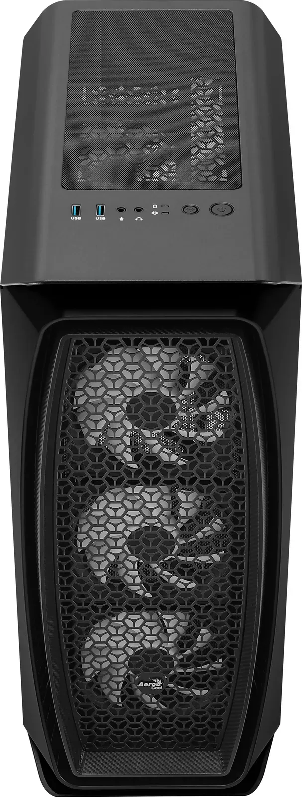 AEROCOOL skříň Aero One Frost ML G, Mid tower, 2x USB 3.0, 2x audio, 4x 120mm RGB Fan, bez zdroje