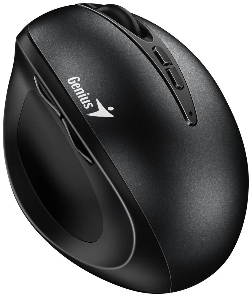 Genius Ergo 8300S černá, Myš, bezdrátová, optická, vertikální, 1600DPI, 7 tlačít