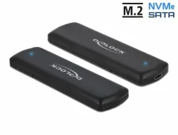 Delock Externí kombinované pouzdro USB Type-C pro M.2 NVMe PCIe nebo pro SATA SS (42633)