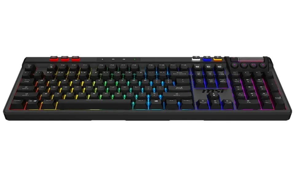 MSI herní klávesnice STRIKE PRO Wireless Silent/ bezdrátová 2,4GHz+BT/ mechanická/ RGB/ USB/ předložka/ CZ+SK layout
