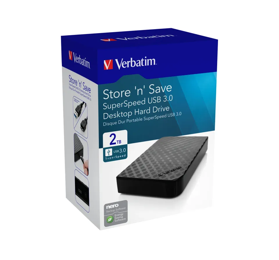 VERBATIM HDD 2TB Store 'n' Save, USB 3.0, GEN II