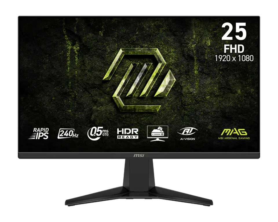 MSI MAG 255F X24 24,5" Rapid IPS/FHD/240Hz/0,5ms/2xHDMI/DP/černá