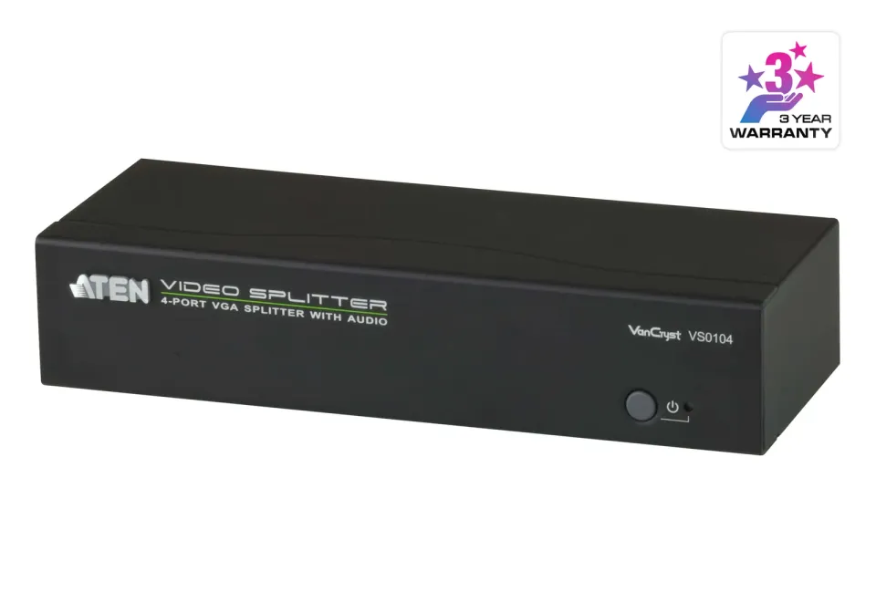 ATEN VS0104-AT-G 4PORT VGA Splitter with Audio W/EU ADP