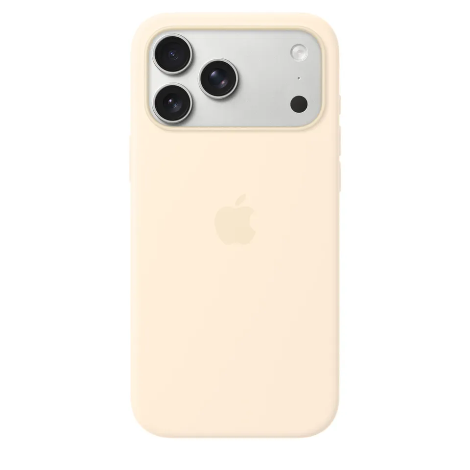 iPhone 17 Pro Max Silicone Case w MS –Vanilla / SK