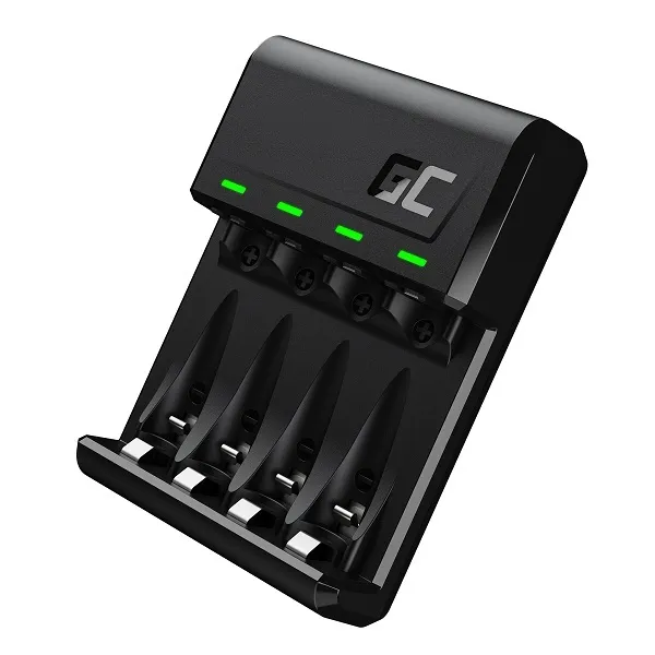 Green Cell VitalCharger pro baterie AA AAA R6 R03 Ni-MH s Micro USB a USB-C port