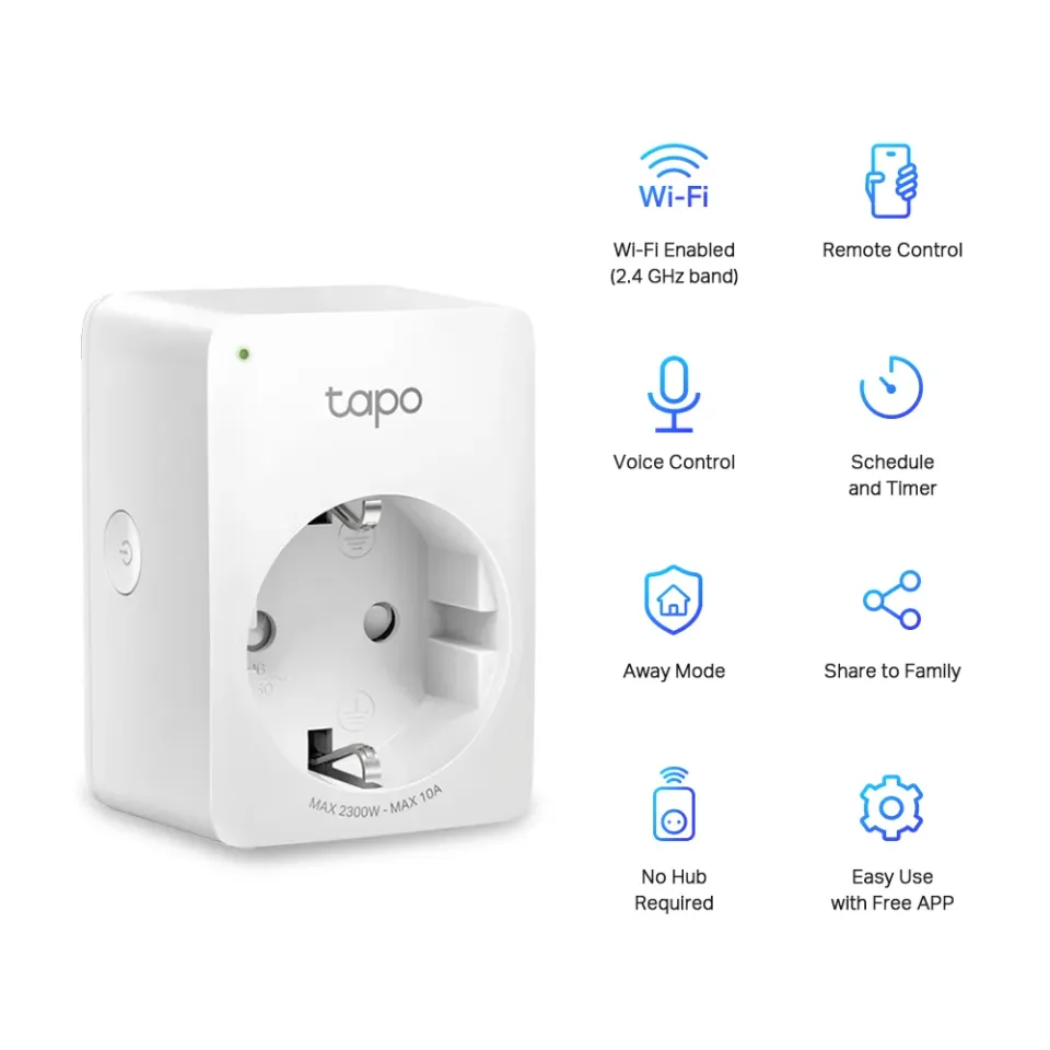 TP-LINK Tapo P100 (2pack) Mini Smart Wi-Fi Socket