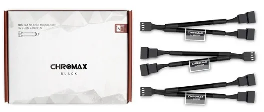 Noctua NA-SYC1.black, 3x, 4-pin ventilátor, černá