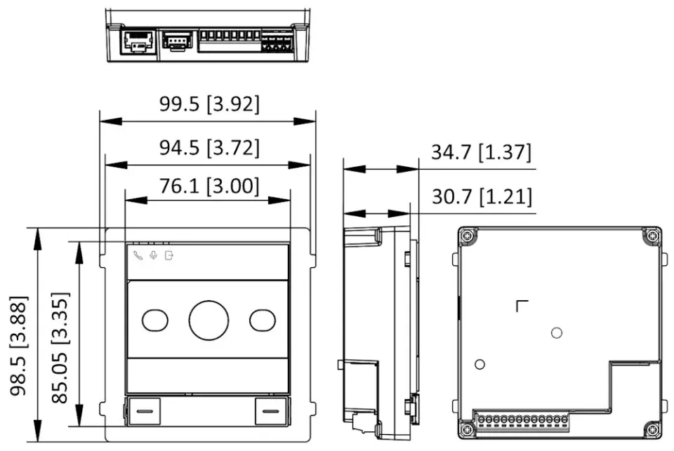 Hikvision DS-KD8005-IME1/S - Modul IP interkomu 5MPx kamerou, volitelná tlačítka, nerez