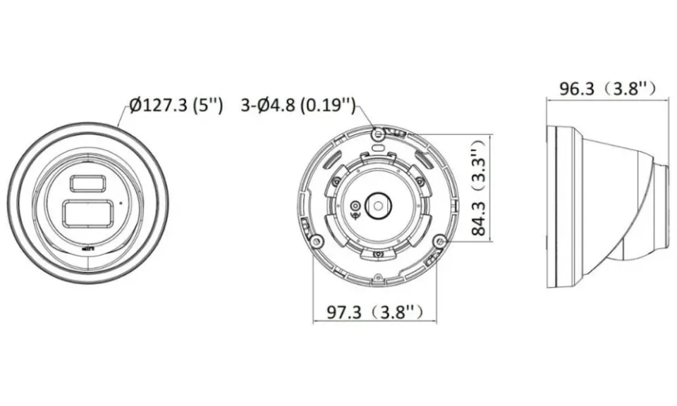 Hikvision DS-2CD2323G2-IU(2.8mm)(D) - 2MPix IP Turret AcuSense kamera; IR 30m, IP67, mikrofon