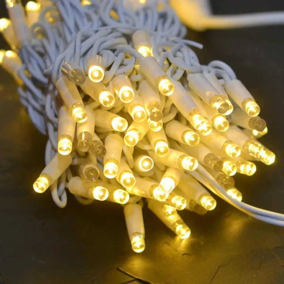 COLORWAY LED řetěz/ IP65 / 100 LED / délka 10m / teplá bílá/ napájení AC, 220V, 6W