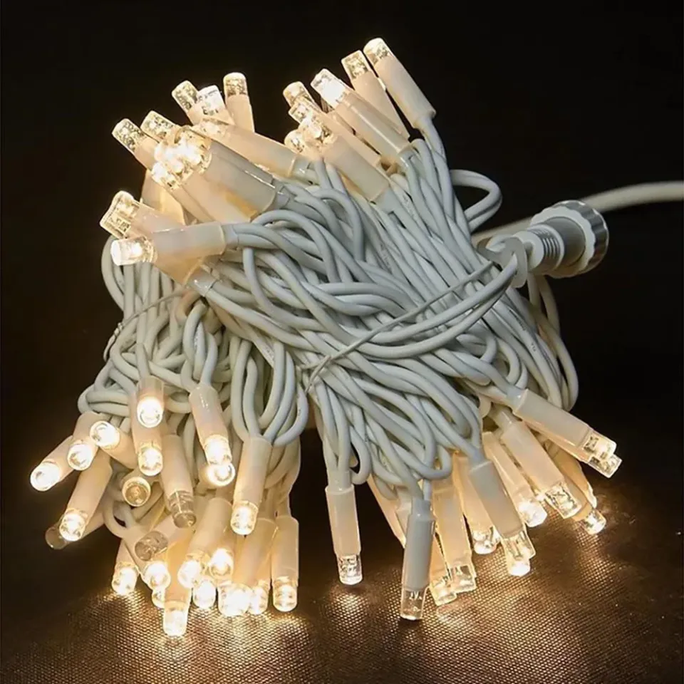 COLORWAY LED řetěz/ IP65 / 100 LED / délka 10m / teplá bílá/ napájení AC, 220V, 6W