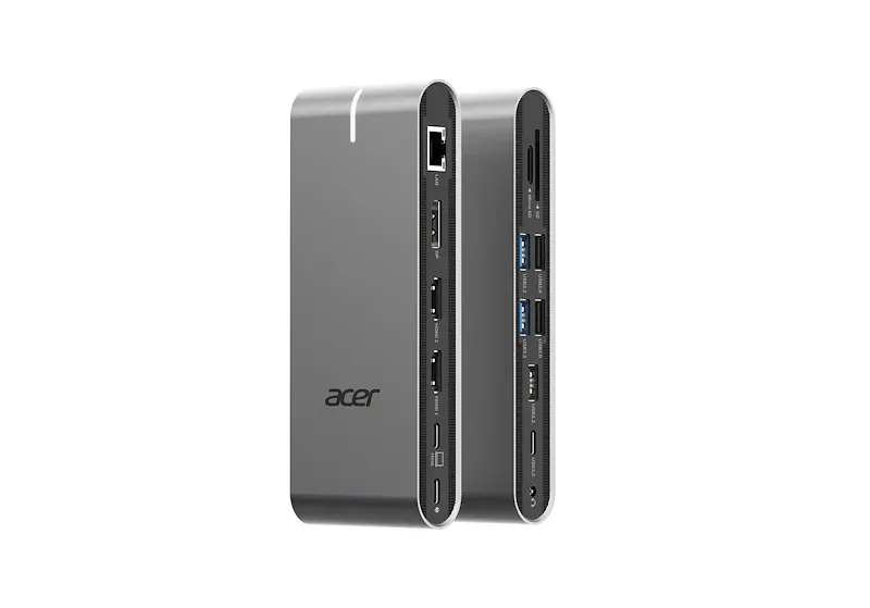 ACER 15in1 USB Type-C Universal Mini-dock: Host interface: USB-C, 2x USB-A 2.0, 1x USB-A 3.2 Gen2, 1x USB-A 3.2 Gen1, 1