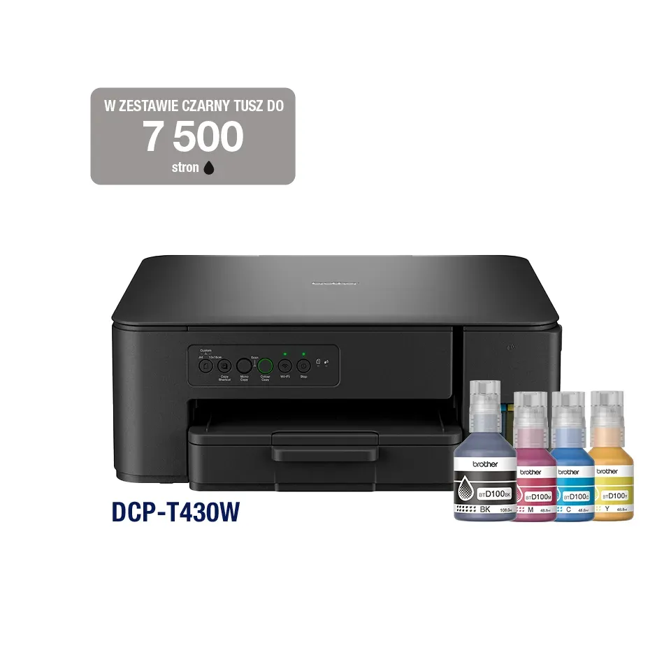 BROTHER multifunkce inkoustová DCP-T430W - A4 128MB 2400x600 16ppm USB 2.0. WIFI - INKTANK, INK BENEFIT