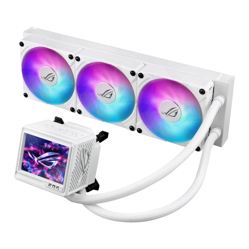 ASUS vodní chladič CPU AIO ROG RYUJIN III 360 ARGB EXTREME, 3x120mm, LGA1851, AM5, bílá