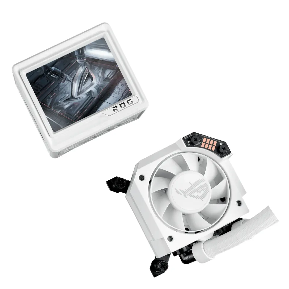 ASUS vodní chladič CPU AIO ROG RYUJIN III 360 ARGB EXTREME, 3x120mm, LGA1851, AM5, bílá