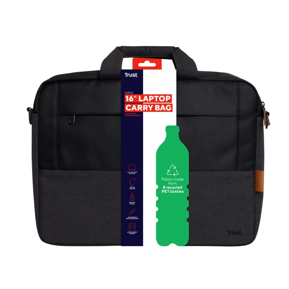 TRUST CARRY BAG 15.6” ECO BLK