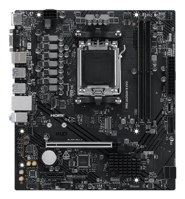 MSI MB Sc AM5 PRO A620AM-B EVO, AMD A620A, 2xDDR5, 1xHDMI, 1xVGA, mATX
