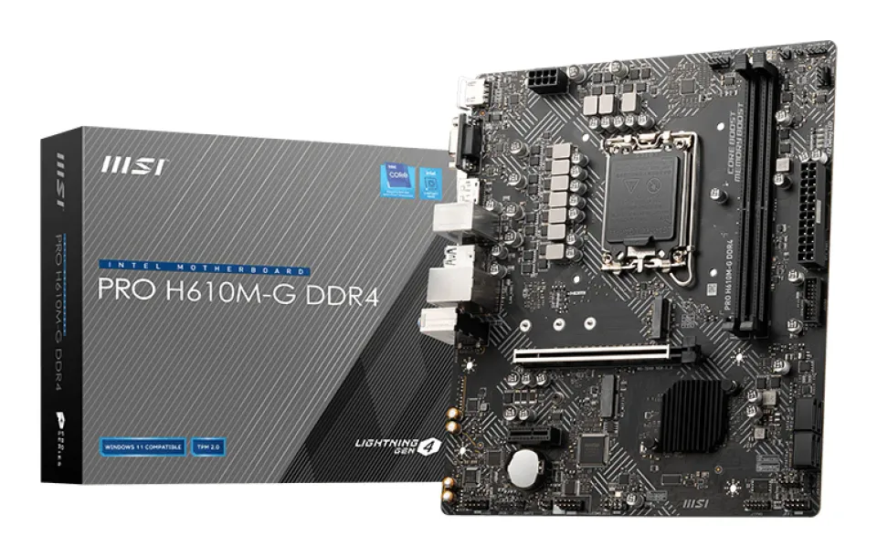 MSI PRO H610M-G DDR4, 1700, Intel H610, 2xDDR4, mATX