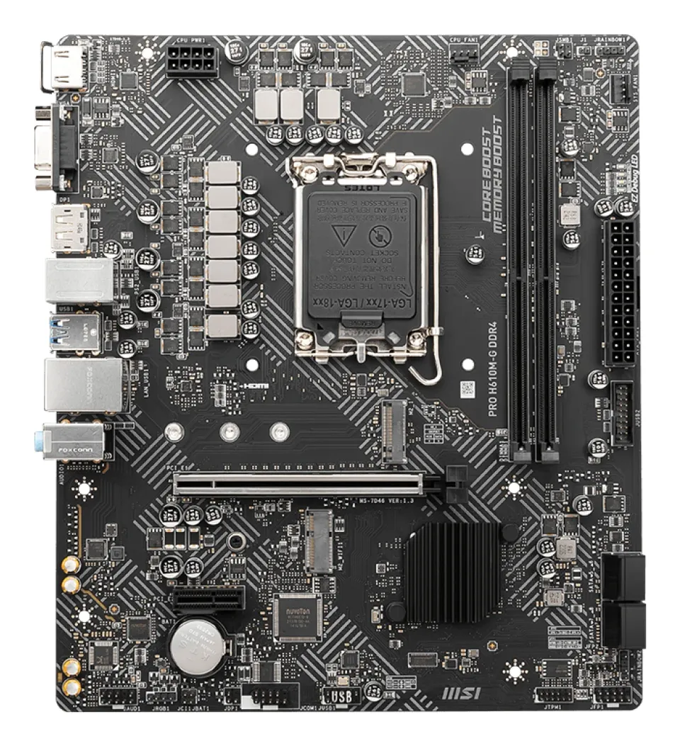 MSI PRO H610M-G DDR4, 1700, Intel H610, 2xDDR4, mATX