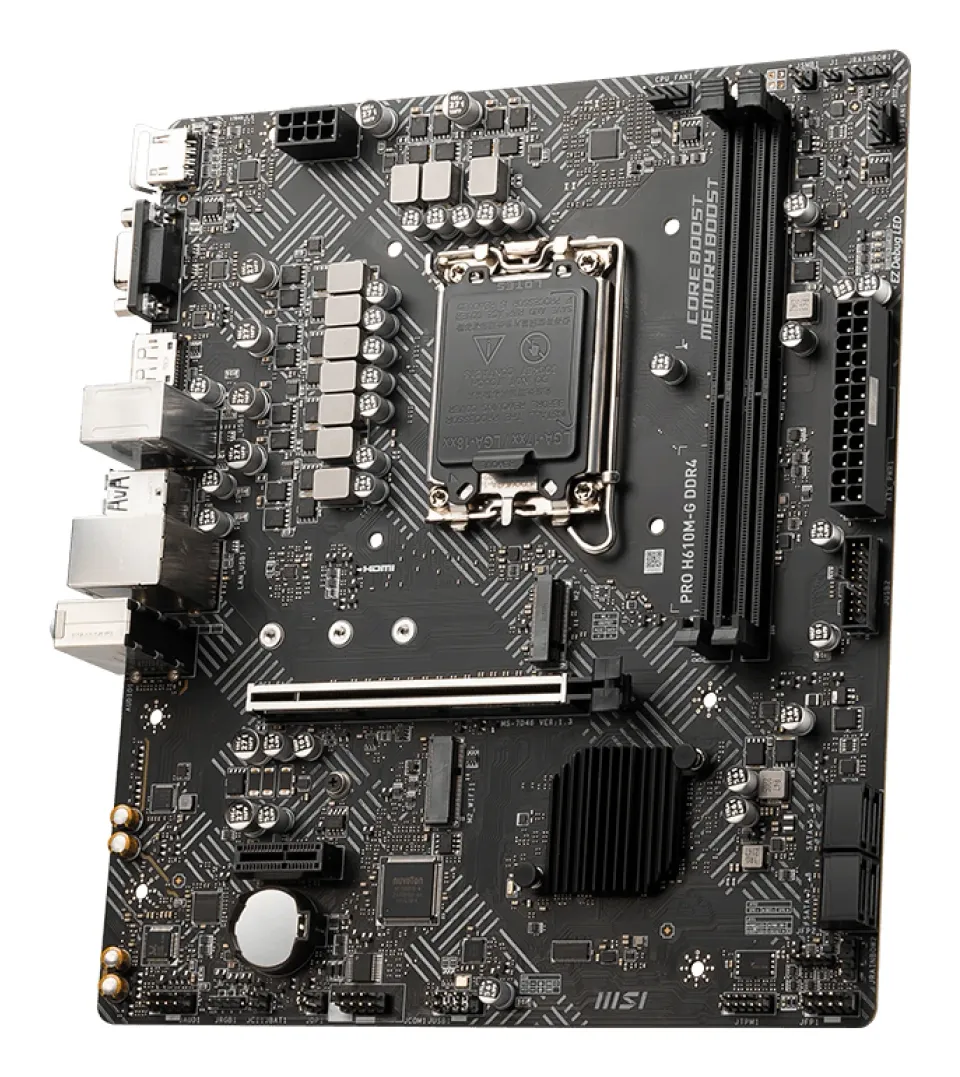 MSI PRO H610M-G DDR4, 1700, Intel H610, 2xDDR4, mATX