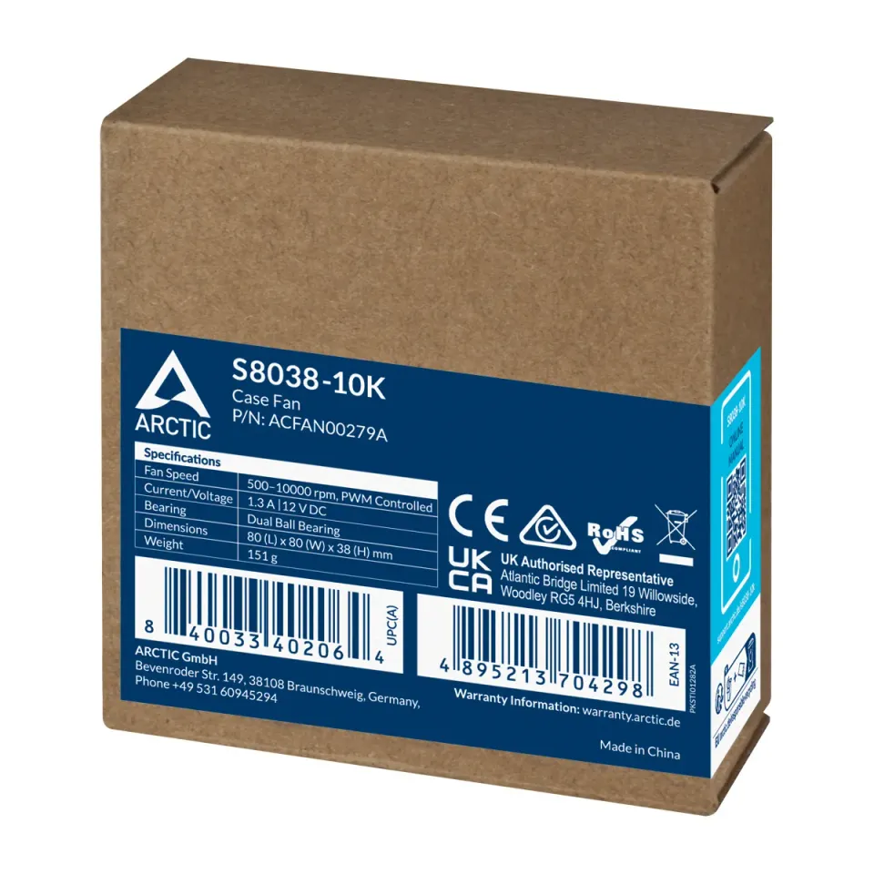ARCTIC S8038-10K ventilátor - 80mm