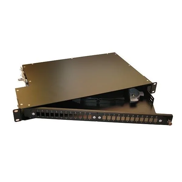 XtendLan 19" optický rozvaděč, 24 portů simplex SC/LC, otočná montáž