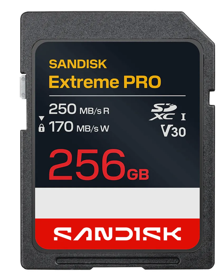 SanDisk Extreme Pro SD UHS-I 256GB SD 250MB/s(R) / 170MB/s(W)