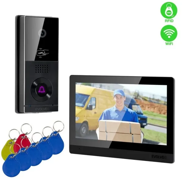 EVOLVEO DoorPhone AHD10, Sada domácího WiFi videotelefonu s ovládáním dveří a RF (DPAHD10-B)