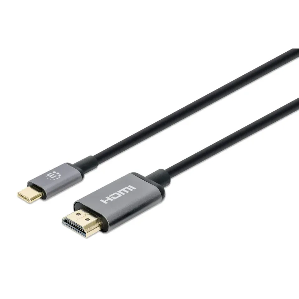 Manhattan kabel USB-C na HDMI, USB-C Male na HDMI Male, 1m, černá