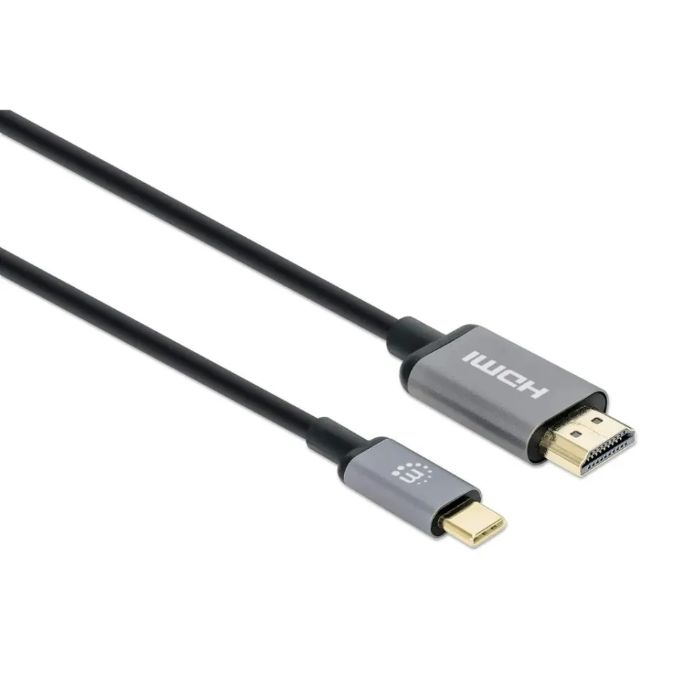 Manhattan kabel USB-C na HDMI, USB-C Male na HDMI Male, 1m, černá
