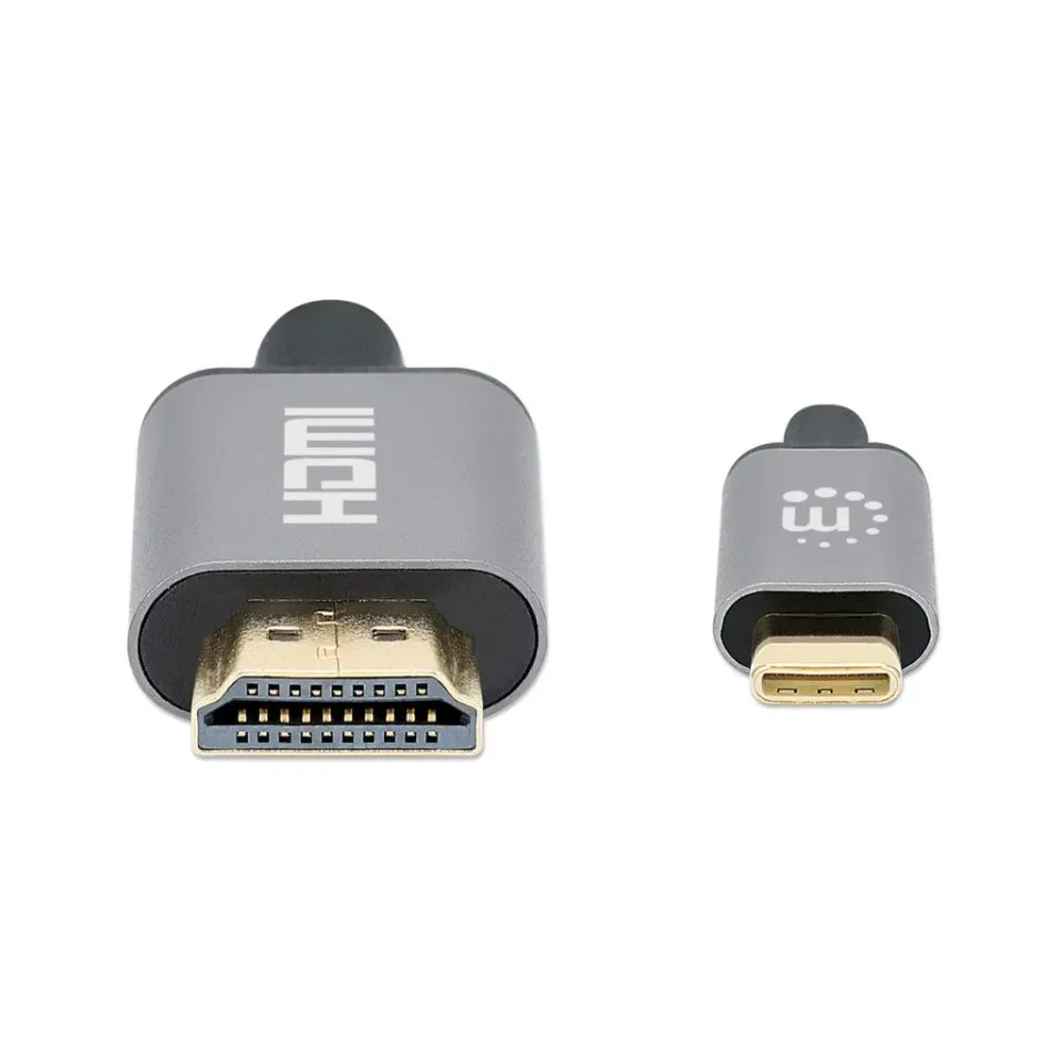 Manhattan kabel USB-C na HDMI, USB-C Male na HDMI Male, 1m, černá