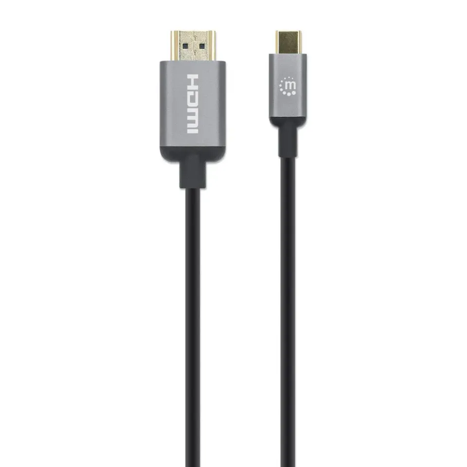 Manhattan kabel USB-C na HDMI, USB-C Male na HDMI Male, 1m, černá