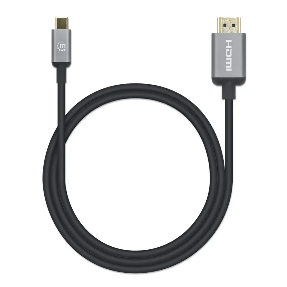 Manhattan kabel USB-C na HDMI, USB-C Male na HDMI Male, 1m, černá